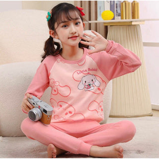 Kids and Teens Cotton Pajama Long Sleeve Sets for Girls Mermaid Strawberry Unicorn