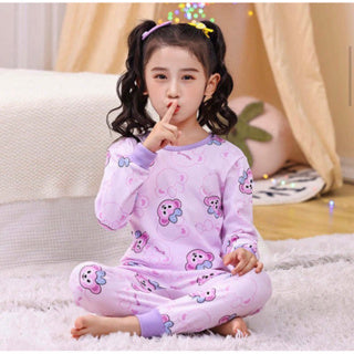 Kids and Teens Cotton Pajama Long Sleeve Sets for Girls Bunny Kitten Ballerina Mickey Mouse