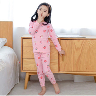 Kids and Teens Cotton Pajama Long Sleeve Sets for Girls Bunny Kitten Ballerina Mickey Mouse