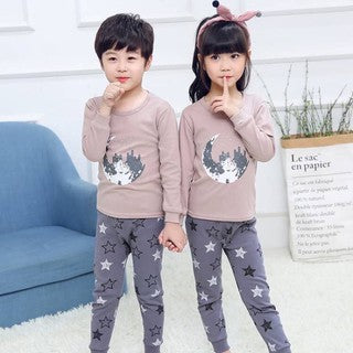 Kids and Teens Pajama Moon Star Kittens Totoro Heart Sign