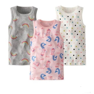 3 pc set Kids Cotton Sando Tank Top for Girls and Boys