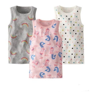 High Quality Cotton Spaghetti Sando for Kids Fashion Candy Color Top for  Girls