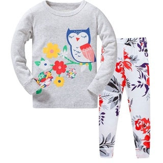 Kids Pajama Longsleeves Tiara Owl Fairy Bedtime