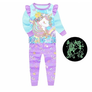 Glow in the Dark Pjs Long Sleeve for Girls