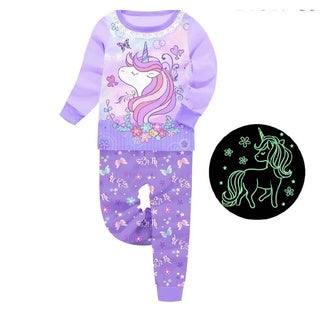 Glow in the Dark Pjs Long Sleeve for Girls