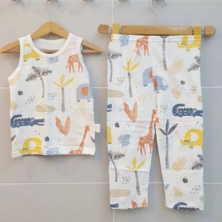 Sando Sleeveless & Long Pants Imported Cotton Pjs for Kids Unisex