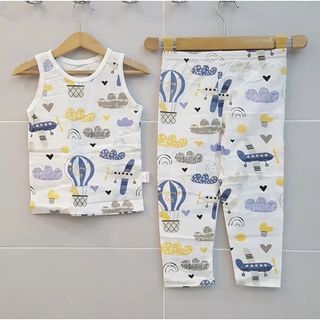 Sando Sleeveless & Long Pants Imported Cotton Pjs for Kids Unisex