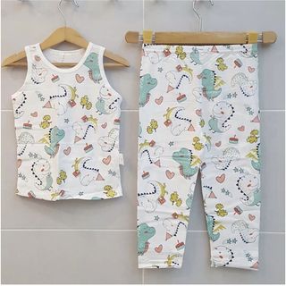 Sando Sleeveless & Long Pants Imported Cotton Pjs for Kids Unisex