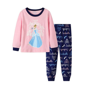 Kids Pajama Longsleeves Princess Belle rafunzel Sofia Cinderella Moana