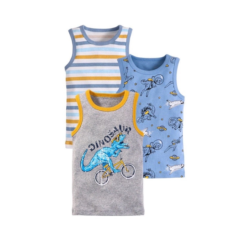 3 pc set Kids Cotton Sando Tank Top for Girls and Boys – Little Loods