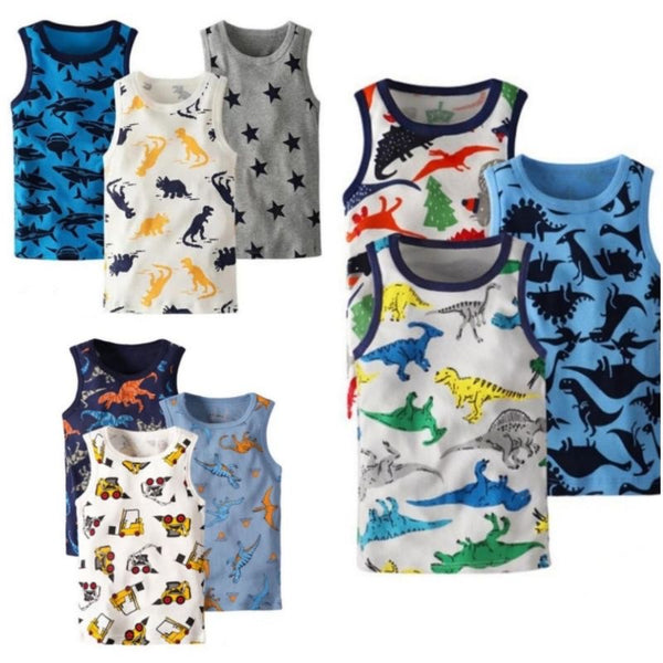 3 pc set Kids Cotton Sando Tank Top for Girls and Boys